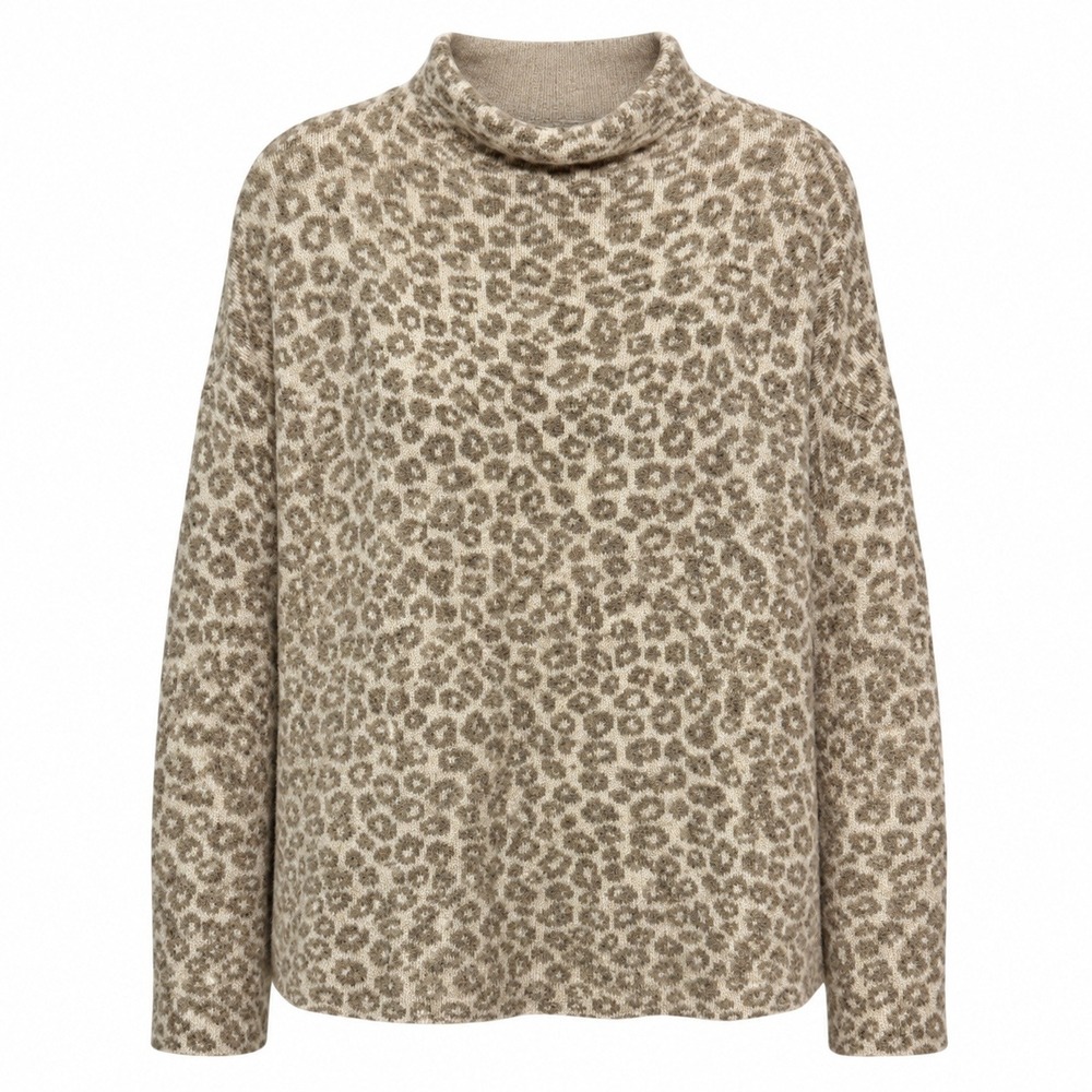 Christian Siriano Mob Wife Leopard Winter Chic Sweater Womens Medium Oversized